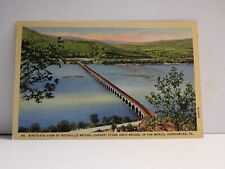Birds Eye View of Rockville Bridge Harrisburg, Pennsylvania Linen Postcard A643 picture