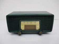 Vtg c1950s Sylvania R518 518 Tube AM Broadcast Radio Green MCM Plays As Is picture