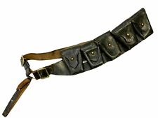 WW1 WW2 British Indian Five Pocket Leather Bandolier  picture