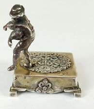 MUSIC BOX WITH AUTOMATON DANCING FIGURE. SILVER. EUROPE. 19TH-20TH CENTURY picture