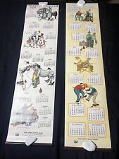 RARE Vintage Norman Rockwell 1986 1989 Union State Bank Calendars - 32 Inches picture