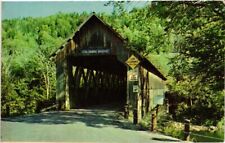 LMH Postcard COLUMBIA COVERED BRIDGE 148' 1912 Howe Truss Connecticut River NH picture