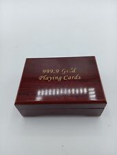 24K Gold Foil Plated Poker Playing Cards $100 Benjamin Certificate Authenticity picture