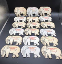 Lot of 18 Vintage Elmer the Safety Elephant Cut Out State Hwy Dept Columbia SC picture
