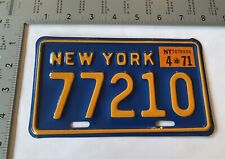 1971 New York MOTORCYCLE License Plate ALPCA Harley Davidson Indian Norton 77210 picture