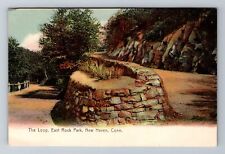 New Haven CT-Connecticut, The Loop, East Rock Park, Antique Vintage Postcard picture