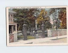 Postcard Entrance to US National Cemetery Winchester Virginia USA North America picture