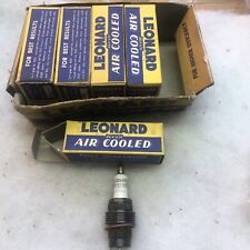 1940S Automobile Leonard Super Air Cooled Spark Plugs In Box Rare picture