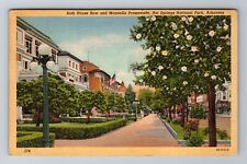 Hot Springs AR-Arkansas, Bath House Row, Antique, Vintage c1945 Postcard picture