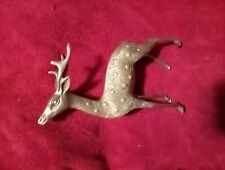 Vintage Solid Brass Deer Bambi Figurine Reindeer Rudolph Christmas Decor picture