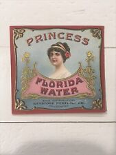 Vintage 1900’s Princess Florida Water Shave Lotion Barbershop Label.Unused picture