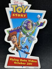 Vintage Toy Story Promo Video Store Pin Buzz & Woody Hard Cardboard picture
