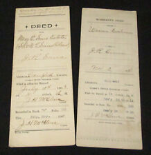 Vintage 1908, 1910 Defunct Campbell (Now Fulton) County, Palmetto, GA Land Deeds picture