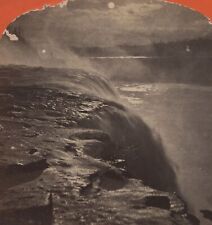 Prospect Point Moonlight Niagara Falls NY Barker Stereoview 1870 picture
