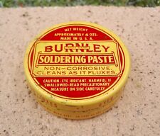 Vintage Burnley Solder Paste 4oz Tin Can Full, USA picture