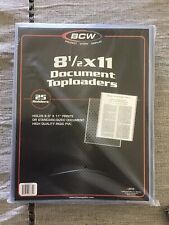 BCW Document Top Loaders 8.5 X 11”  Pack Of 25 Sealed picture