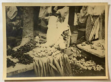 VINTAGE PHOTOGRAPH FARMER'S MARKET THIRD WORLD COUNTRY picture