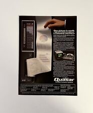 Vintage 1982 Quasar Portable Computing Systems HHC Handheld Computer Print Ad picture