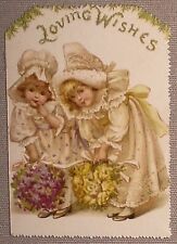 Raphael Tuck To My Sweetheart Burnside Poem Valentine Card with Girls & Flowers picture