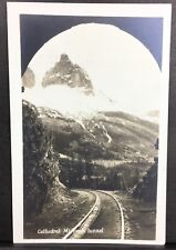 Vintage RPPC Cathedral Mountain MT from Train Tunnel Postcard Real Picture  picture