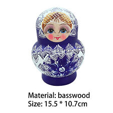 10Pcs/Set Russian Style Nesting Dolls Matryoshka Wooden Popular Handmade Toy  picture