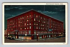 Saginaw MI-Michigan, Hotel Bancroft, Advertising, Antique Vintage c1940 Postcard picture