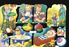 Mamelok English Embossed Scrap Die Cut - Cute Babies, Toddlers, Children 1290 picture