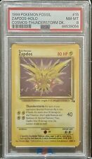 1999 Pokemon Fossil Zapdos Holo Cosmos Thunderstorm Deck #15 PSA 8 picture