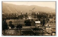RPPC Aerial View, Factory near SAXTON PA Bedford County Real Photo Postcard picture