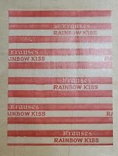 Antique Original Krause's Rainbow Kiss, Candy Wrapper, Unused picture