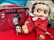 Betty Boop Lot-9” Tall Baby Boop Doll In Red Pajamas/PVC Mini Figure/Double  Tin picture