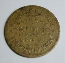 RARE SPRINGFIELD MA. GOOD FOR TRADE TOKEN CHARLES E. LYNCH CLOTHIER 50 CENTS picture