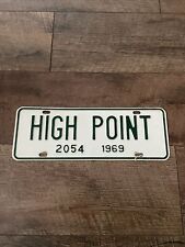 1969 High Point, North Carolina City License Plate #2054 picture