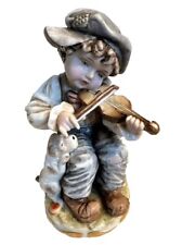 VINTAGE Lipper Mann Boy with Violin and Dog Figurine picture