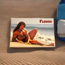 Vintage FL-Florida Tropical Beach Male Model Surf Speedo Man Novelty Postcard picture