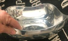 Vtg HR HACIENDA REAL Mexico PEWTER LG SQ CENTERPIECE Fruit BOWL MARKED Silver picture