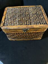 Vintage Woven Box Made In China picture