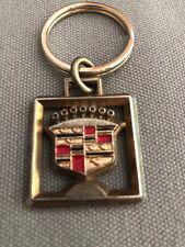 2 Sided Cadillac Crest Emblem Key Chain Ring pBadge Dreisbach picture