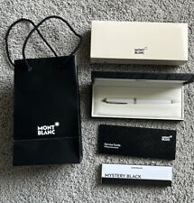 MONTBLANC WHITE & SILVER ROLLERBALL PEN WITH 2 BLACK M REFILLS-NEW OTHER picture