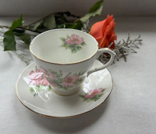 VINTAGE DUCHESS TEA CUP AND SAUCER - BONE CHINA - ENGLAND - Pastel Pink Old Rose picture