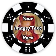 100 Custom Poker Chips Printed Full Color : Your Image, Design, Text (2-sided) picture