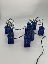DOCTOR WHO TARDIS POLICE CALL BOX STRING LIGHTS TESTED & WORKING 9ft BBC SCI FI picture