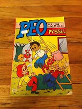 Vintage PEO 1980 Foreign Language RARE Comic Book w/ Horse Poster inside PYSSEL picture