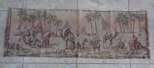 Vintage Antique 1920's Egyptian Pyramid Scene Table Runner picture