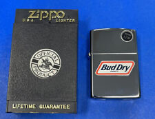 ZIPPO 1993 BUD DRY BUDWEISER BEER POLISHED CHROME LIGHTER SEALED IN BOX J69b picture