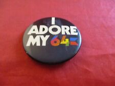 I Adore My 64 Commodore 64 Home Computer Retro Promo Pin Button Badge Pinback picture