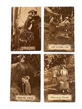 Antique Postcard Litho Photo 1910 Ephemera Set Of 4 Humorous Flirting Men Women picture