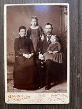 Antique 1890'S CABINET CARD Photograph Kids Mourning Death Family Marriage Girls picture