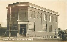 Postcard C-1910 RPPC Kansas Stockton Post Office occupation 23-11777 picture