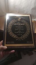 1980 Masonic Illinois DeMolay Goal Buster Certificate Plaque Vintage Rare picture